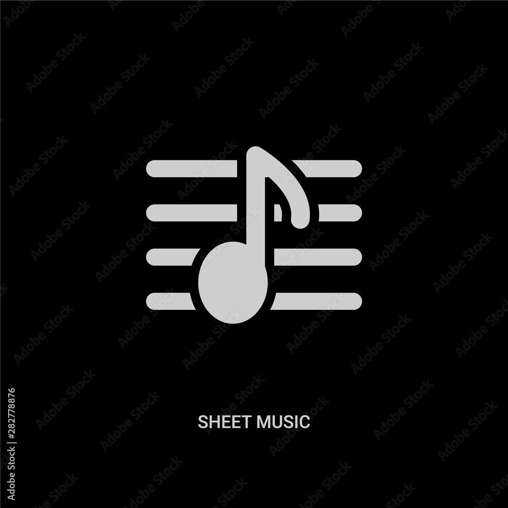 Black Sheet Music Background Vector