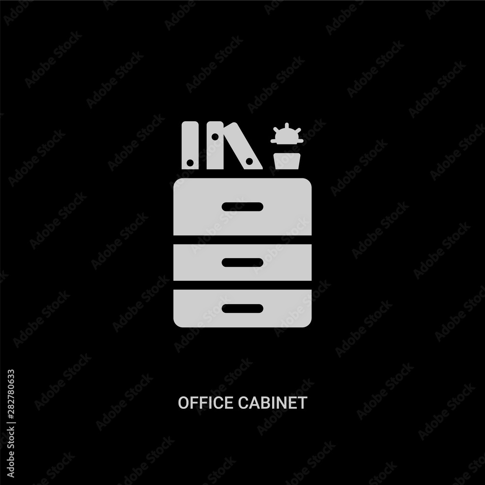 white office cabinet vector icon on black background. modern flat office cabinet from general concept vector sign symbol can be use for web, mobile and logo. white office cabinet vector icon on black background. modern flat office cabinet from general concept vector sign symbol can be use for web, mobile and logo.