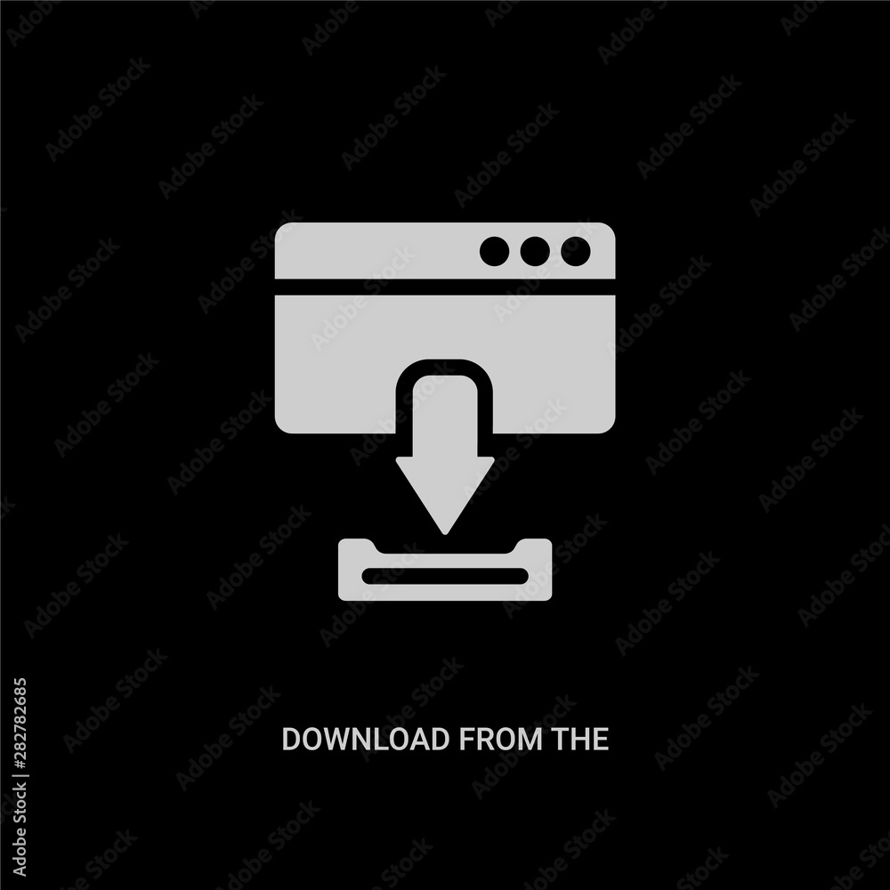 white download from the net vector icon on black background. modern flat download from the net from computer concept vector sign symbol can be use for web, mobile and logo. white download from the net vector icon on black background. modern flat download from the net from computer concept vector sign symbol can be use for web, mobile and logo.