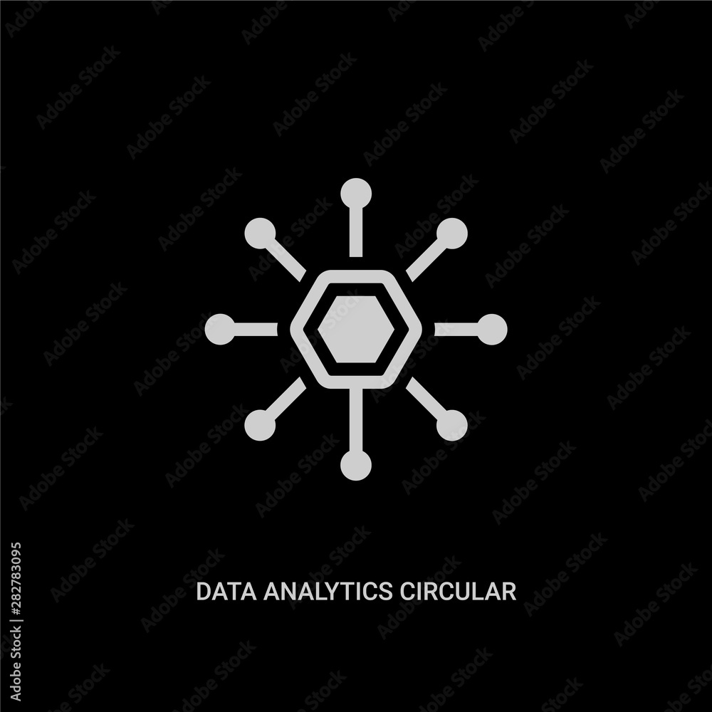 white data analytics circular graphic vector icon on black background. modern flat data analytics circular graphic from business and finance concept vector sign symbol can be use for web, mobile and white data analytics circular graphic vector icon on black background. modern flat data analytics circular graphic from business and finance concept vector sign symbol can be use for web, mobile and