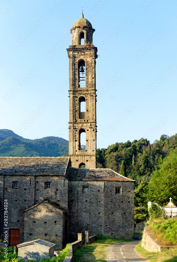 San Giovanni di Moriani church in Corsica mountain