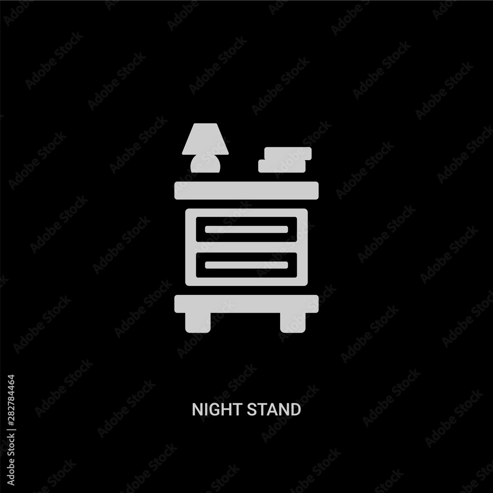 white night stand vector icon on black background. modern flat night stand from furniture and household concept vector sign symbol can be use for web, mobile and logo. white night stand vector icon on black background. modern flat night stand from furniture and household concept vector sign symbol can be use for web, mobile and logo.