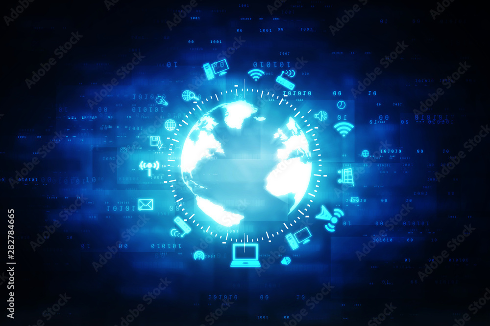 2d illustration technology background 2d illustration technology background