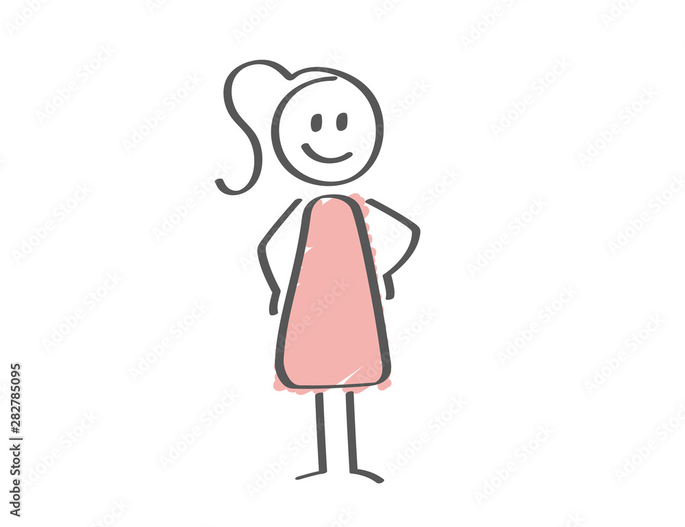 Stick Figure - simple pose woman Stick Figure - simple pose woman