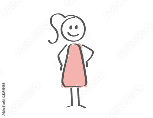 Stick Figure - simple pose woman