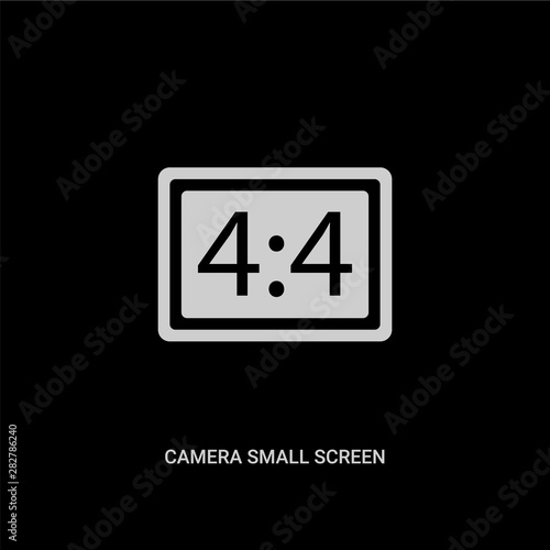 white camera small screen size vector icon on black background. modern flat camera small screen size from electronic stuff fill concept vector sign symbol can be use for web, mobile and logo. © Meth Mehr