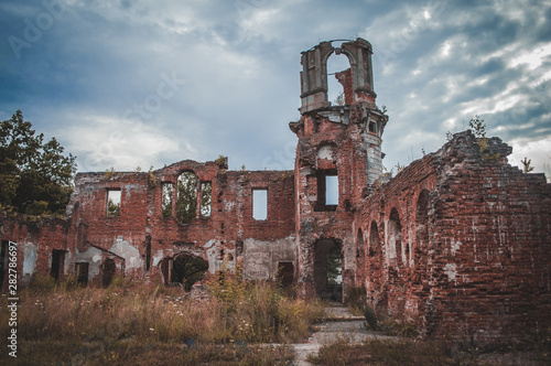 Ruined tower of castle of Tereschenko photo