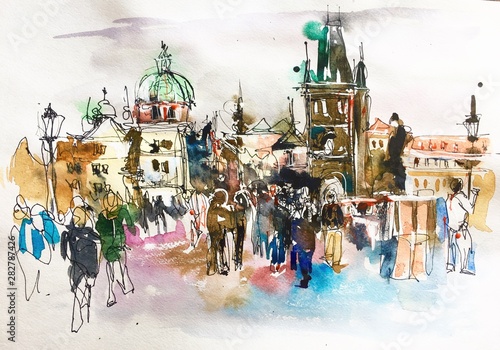 landscape painting Prague C...