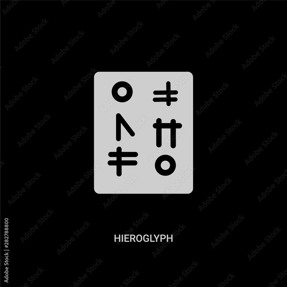 white hieroglyph vector icon on black background. modern flat hieroglyph from desert concept vector sign symbol can be use for web, mobile and logo. white hieroglyph vector icon on black background. modern flat hieroglyph from desert concept vector sign symbol can be use for web, mobile and logo.