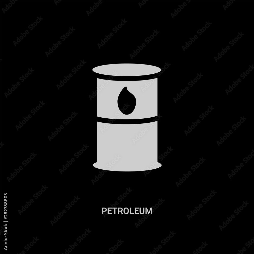 white petroleum vector icon on black background. modern flat petroleum from desert concept vector sign symbol can be use for web, mobile and logo. white petroleum vector icon on black background. modern flat petroleum from desert concept vector sign symbol can be use for web, mobile and logo.