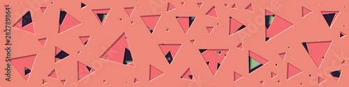 Abstract Generative Art color distributed triangle holes background illustration