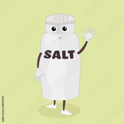 Niedlicher Salzstreuer Comic Illustration