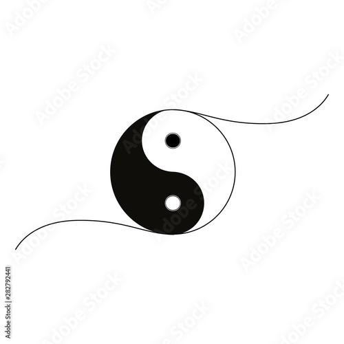Ying yang symbol of harmony and balance
