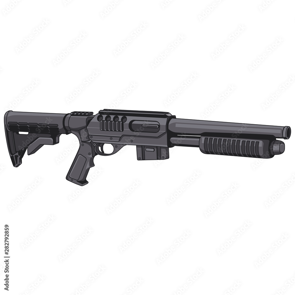 realistic gun weapon shotgun 3d style