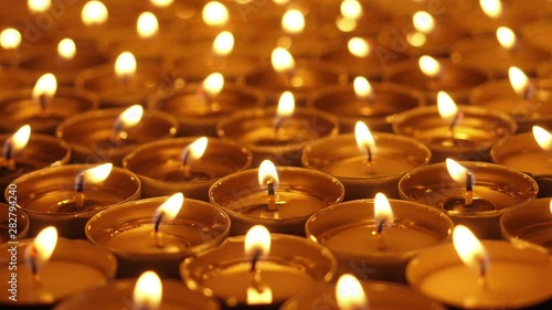 Lots of candles with shallow depth.