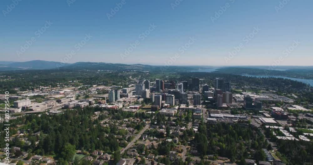 Aerial Landscape Bellevue Washington USA Pacific Northwest City Aerial Landscape Bellevue Washington USA Pacific Northwest City