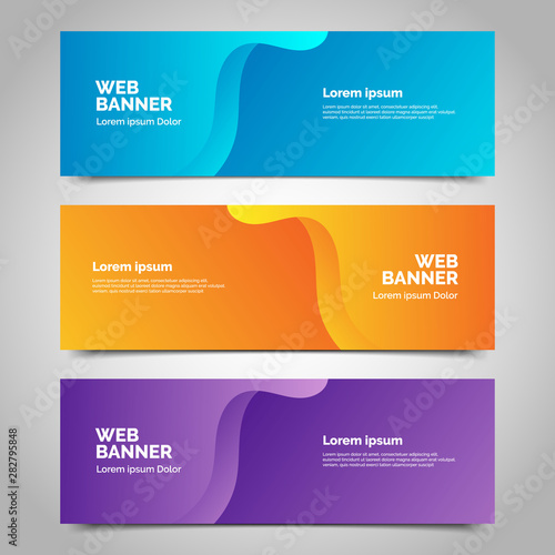 Vector abstract geometric design banner web template.