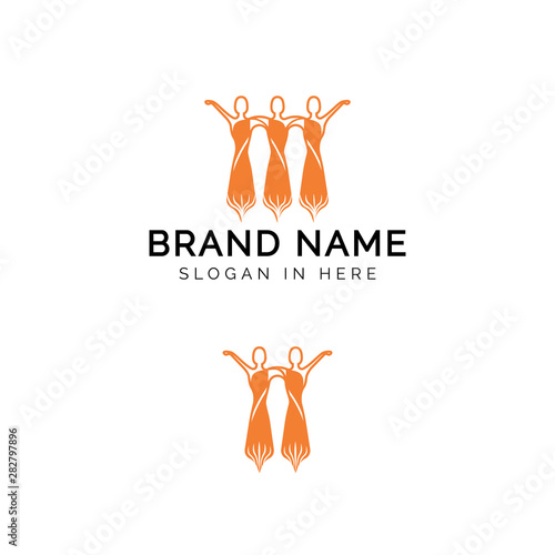 Sister icon shaped with making cannabis rolls. icon logo illustration design