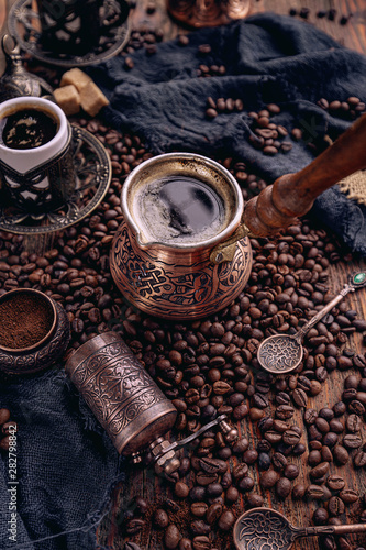 Turkish coffee pot photo