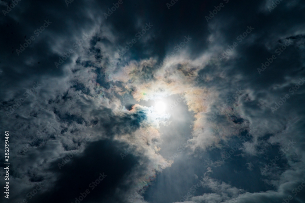 Background image of blue sky with clouds