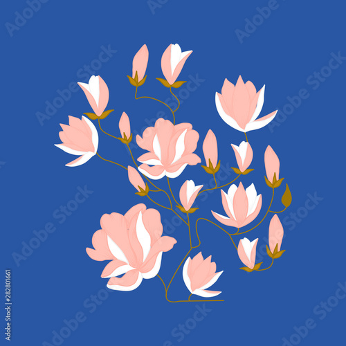 Beautiful flower illustration. Vector element