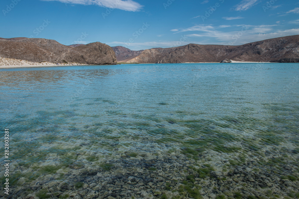 Balandra beach, between the desert and the sea of cortes, La Paz Baja California Sur. Mexico Balandra beach, between the desert and the sea of cortes, La Paz Baja California Sur. Mexico