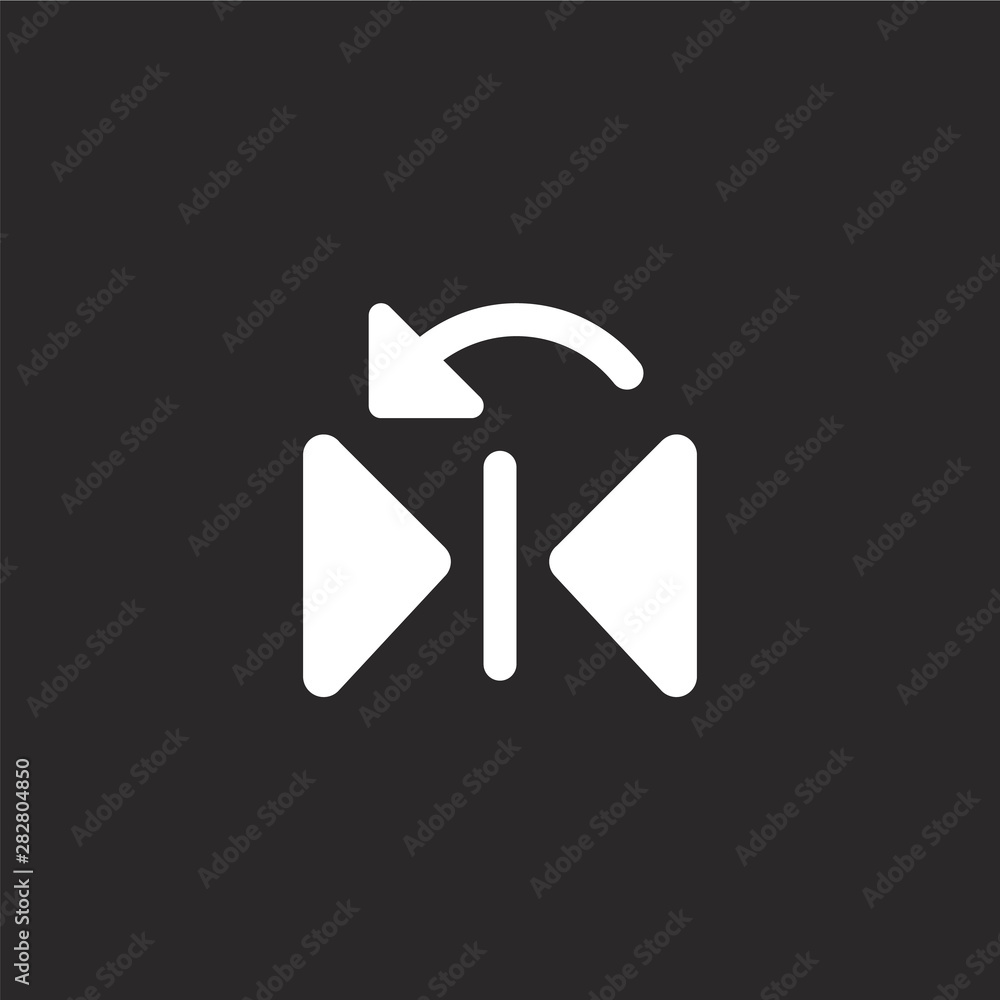 flip icon. Filled flip icon for website design and mobile, app development.  flip icon from filled text editor collection isolated on black background.  Stock Vector | Adobe Stock