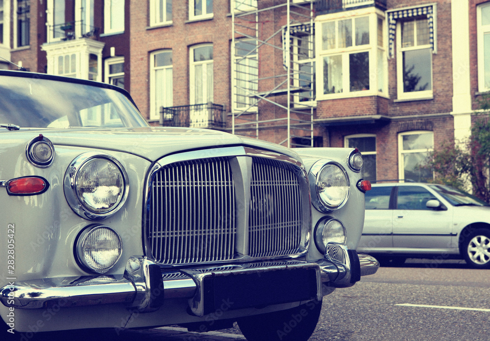 old classic retro styled car in old classical color tunes old classic retro styled car in old classical color tunes