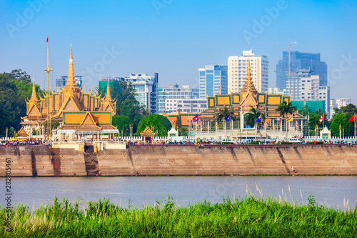 Phnom Penh city skyline, Cambodia photo