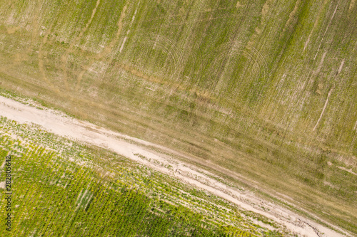 country road, view from above