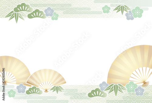 パステルカラーの年賀状テンプレート