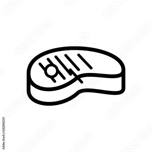 Meat icon vector logo template on white background