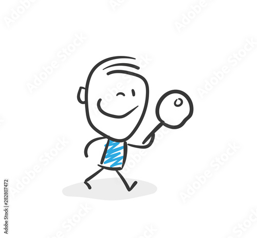 Stickman Blue: Magnifying glass. (Nr. 31)