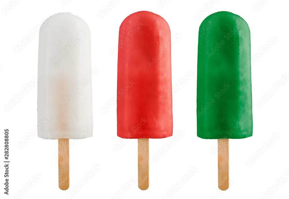 variety of ice lolly, isolated on white background variety of ice lolly, isolated on white background