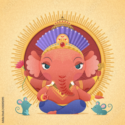 Four armed Ganesha god