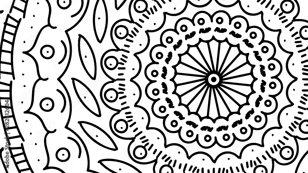 Fototapeta abstract background with floral elements, mandala design
