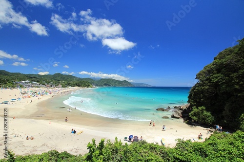 伊豆下田 夏の白浜大浜