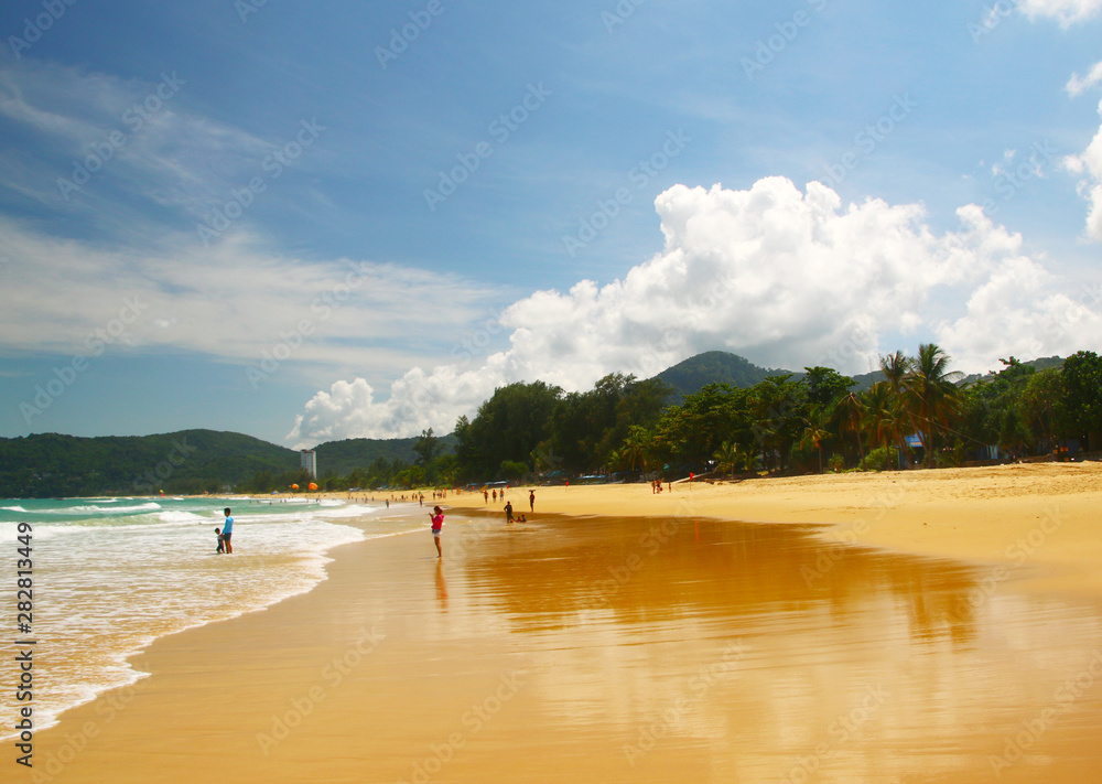 Karon beach on a sunny day, Phuket, Thailand