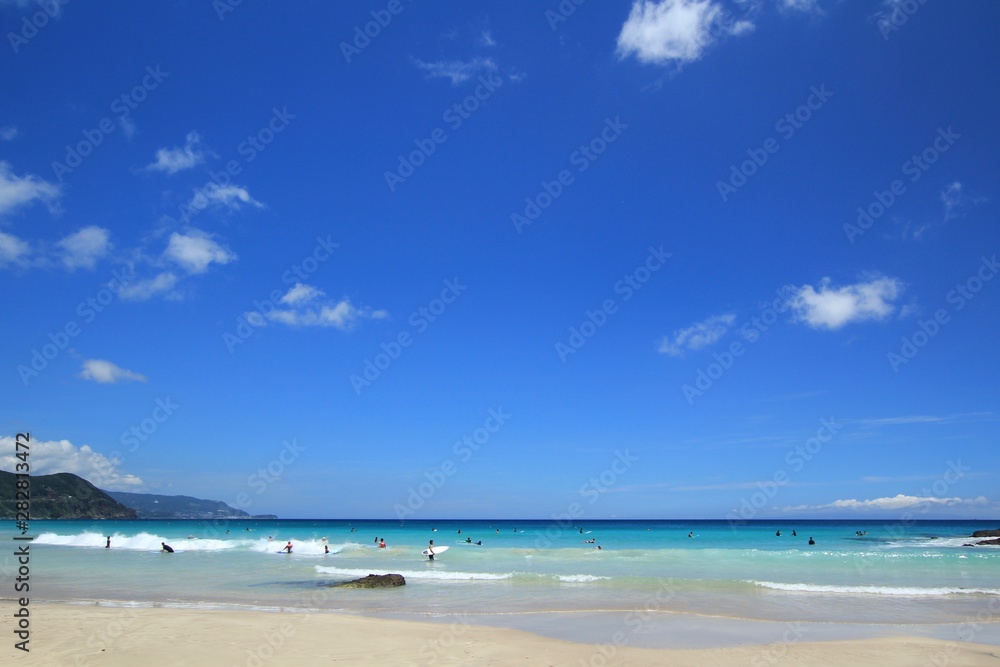 伊豆下田　夏の白浜大浜