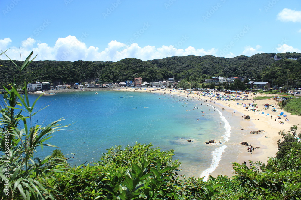 Naklejka premium 伊豆下田 夏の外浦海岸