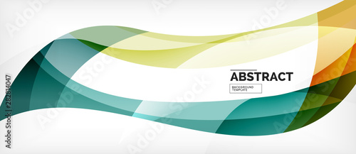Colorful wave lines abstract background, color line for business or techno presentation