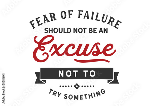 Overcome Fear: Don't Let Failure Be Your Excuse (Black/Red Vintage)