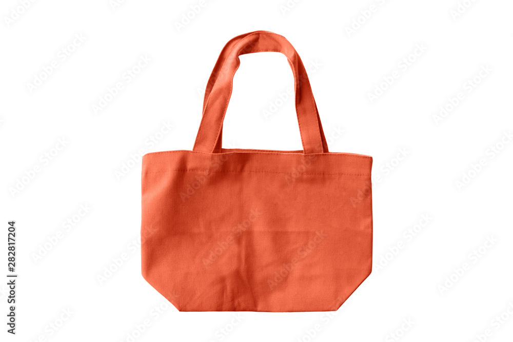 orange mini shopping bag isolated on white background with clipping path orange mini shopping bag isolated on white background with clipping path