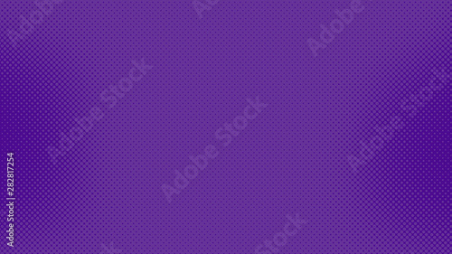Purple pop art background in vitange comic style with halftone dots, vector illustration template for your design