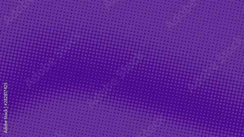 Purple pop art background in vitange comic style with halftone dots, vector illustration template for your design photo
