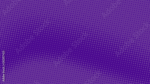 Purple pop art background in vitange comic style with halftone dots, vector illustration template for your design