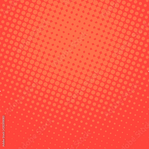 Red pop art background in retro comic style with halftone dots design with white lines