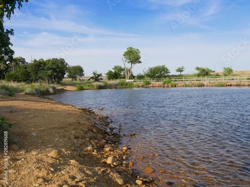 Lake Elmer Thomas, Comanche County, Oklahoma facing the parking lot photo