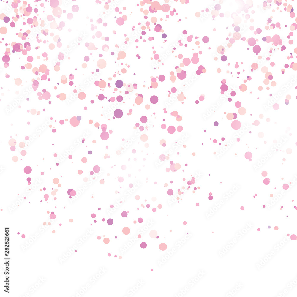Pink Confetti Pattern Isolated on White Background. Pink Confetti Pattern Isolated on White Background.