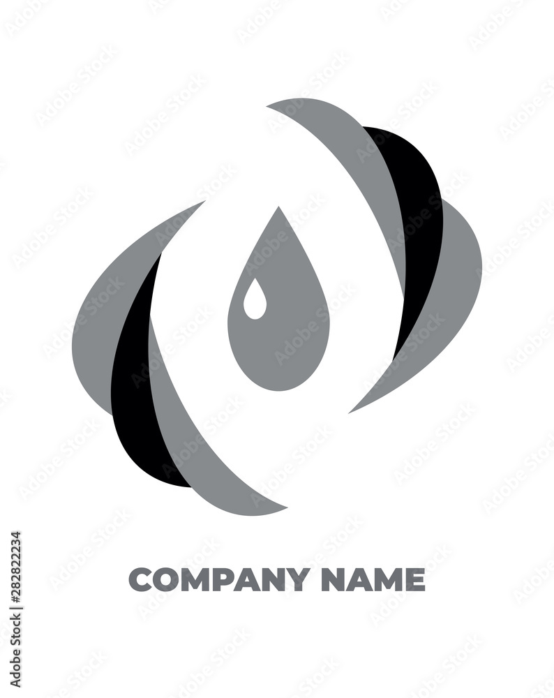 Logo template for eco or bio company. Vector black and white isolated icon. Logo template for eco or bio company. Vector black and white isolated icon.